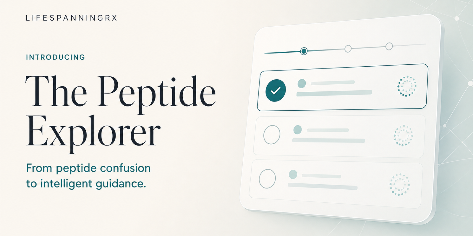 LifespanningRx Launches Peptide Explorer to Support Informed, Clinician-Guided Therapy Discussions